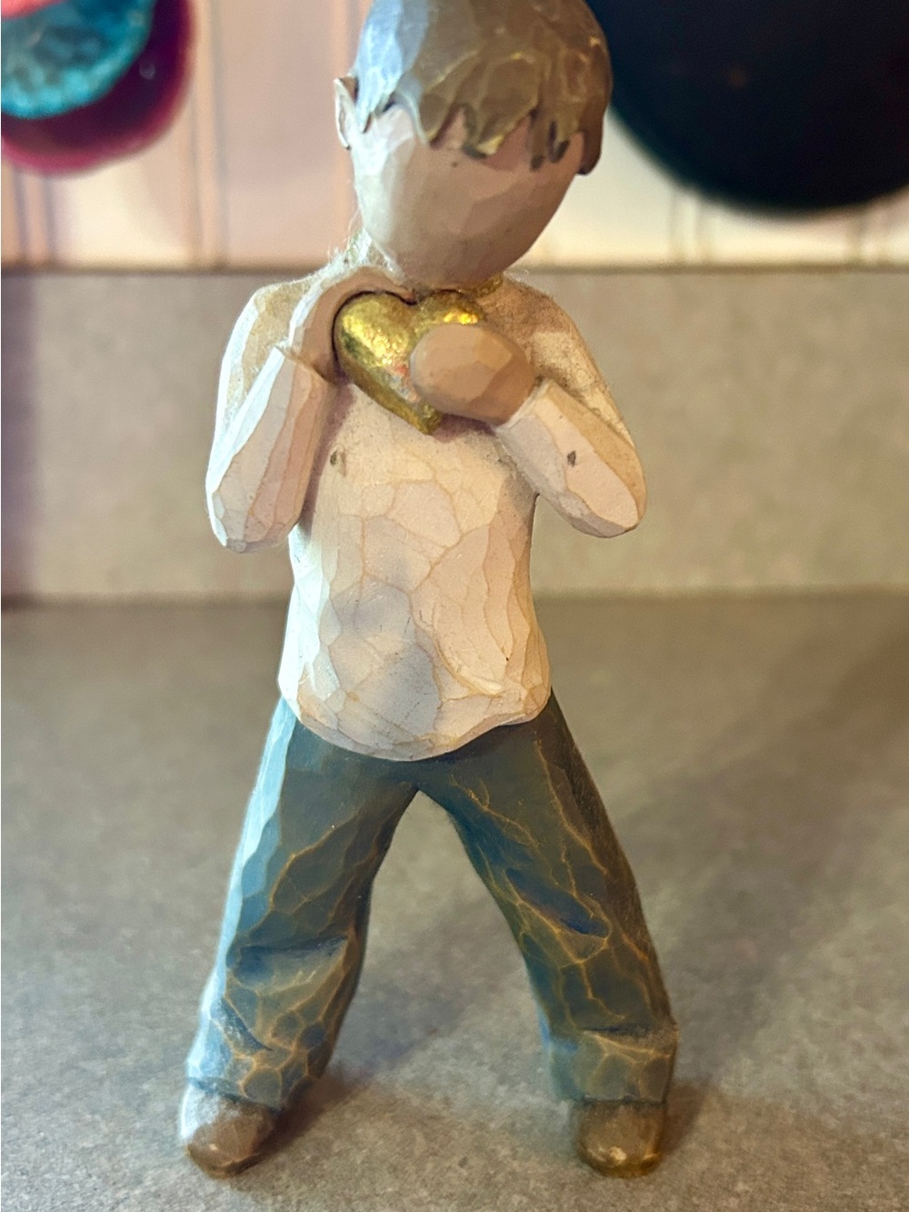 Willow Tree “Heart of Gold”Figurine  - Cream & Blue